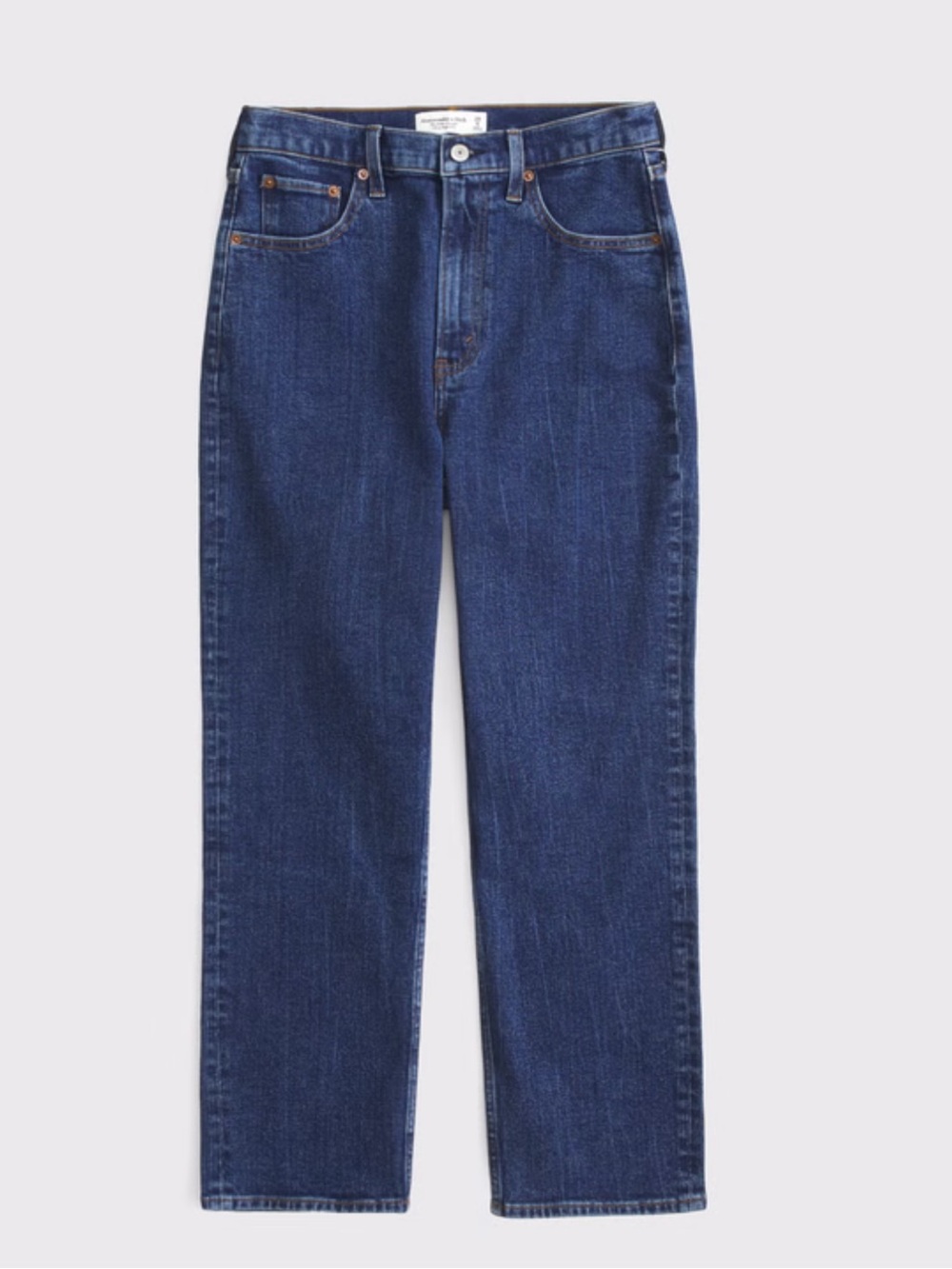 Abercrombie&Fitch Women's -Ankle Straight Leg Ultra High Rise Jeans Indigo Blue